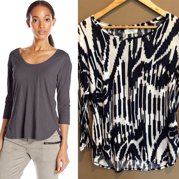 Velvet by Graham & Spencer 3/4 Sleeve Top Large‎ - Picture 1 of 7